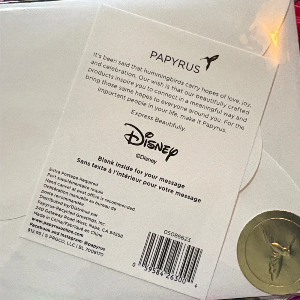 🆕American Greetings-Papyrus ‘Disney’ “Mickey Mouse” 3D Wood Card-Blank Inside